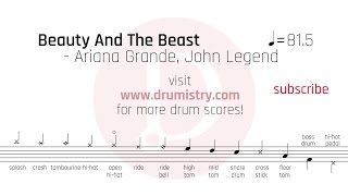 Ariana Grande John Legend  Beauty And The Beast Drum Score [upl. by Etnahs993]