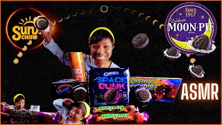 ASMR  MUKBANG ECLIPSE SNACKS  OREO  LITTLE DEBBIE  DONUTS  CANDY  ICECREAM  CHIPS [upl. by Theis]