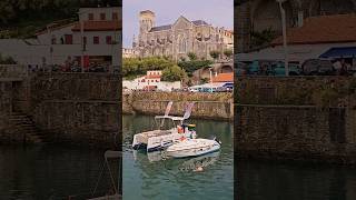 Biarritz fishermen harbour before sunset in September  Basque Country France [upl. by Drawdesemaj489]