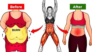 Goodbye To Stubborn Belly Fat In 10 Days  15BEST STANDING Exercises To Reduce BELLY FLAB QUICKLY [upl. by Triley]