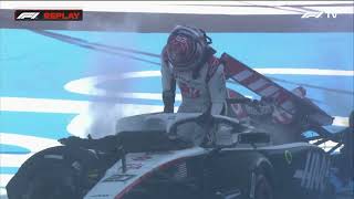 Massive crash for Magnussen  2023 Mexican Grand Prix [upl. by Tibbitts]