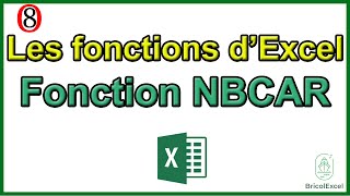 Les fonctions d Excel  Fonction nbcar [upl. by Kobi]