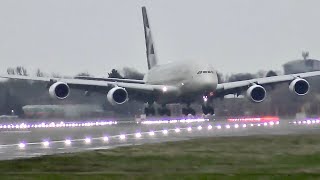 A380 Lands Sideways In Extreme Crosswind [upl. by Harri]