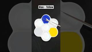 💙💛🩶 BlueYellowGray colormixing satisfyingvideo watercolor [upl. by Benioff]