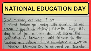 national education day  national education day speech  national education day speech in english [upl. by Mart]