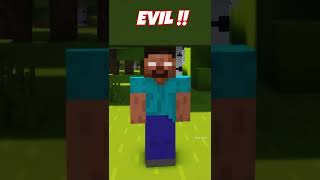 Minecraft Steve is Evil  shorts [upl. by Ayimat]