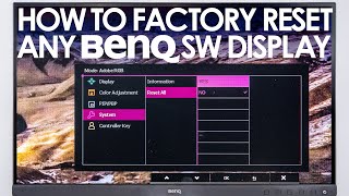 How to do a hardware  factory reset on your BenQ SW Displays [upl. by Naehs]