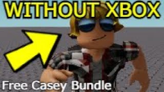 HOW TO GET CASEY BUNDLE WITHOUT XBOX PCMOBILE Roblox [upl. by Lemuel]