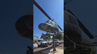 RAAF UH1B a former civil Huey on a pole Nyngan NSW [upl. by Booze]