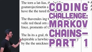 Coding Challenge 42 Markov Chains  Part 1 [upl. by Cleave789]