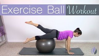 20 Minute Pilates Workout with an Exercise Ball [upl. by Nahoj981]