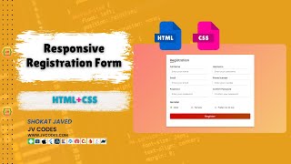 How to Create a Responsive Registration Form in HTML and CSS Only [upl. by Fernanda881]