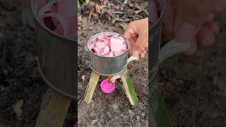 Survival Skills How to wash hands to save soap in forest camping outdoor bushcraft lifehacks [upl. by Trebornhoj]