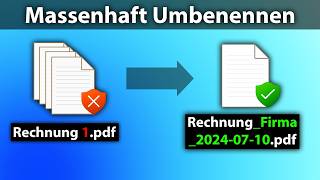 Dateien MASSENHAFT umbenennen ohne Software [upl. by Etnauj]