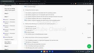 NPTEL OPERATING SYSTEM FUNDAMENTALS WEEK1ASSIGNMENT 1 ANSWERSJULYOCT 2024 SESSION [upl. by Ahsinej]