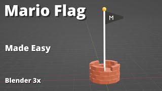 low poly mario flag modeling in blender 34 [upl. by Donni]