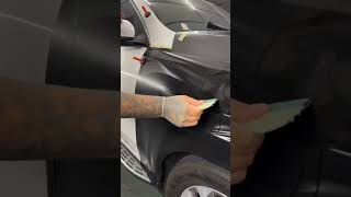 Satin Black ASMR Vinyl Wrap On This GLC Mercedes asmr [upl. by Coltin]