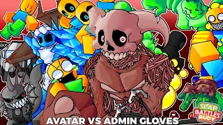 ALL ADMIN Gloves Vs AVATAR Glove  Slap Battles Roblox [upl. by Merta]