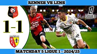 RENNES 1 VS 1 LENS  Matchday 5 Ligue 1  202425 [upl. by Amii]