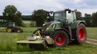 2 Schnitt Mähen und Schwaden 2015  Fendt JD HD [upl. by Townsend]