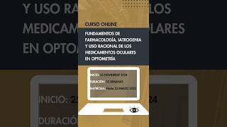 👨‍🎓 Farmacología ocular iatrogenia y uso de los medicamentos oculares Curso para optometristas [upl. by Sile]