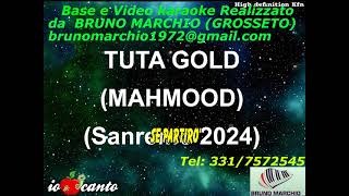 KARAOKE TUTA GOLD Sanremo 2024 CON CORI ORIGINALI DEMO  MAHMOOD [upl. by Ennaxxor]