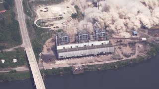 Greene County power plant towers demolition [upl. by Suzan932]