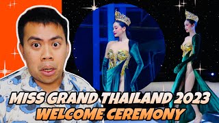 ATEBANG REACTION  MISS GRAND THAILAND 2023 WELCOME CEREMONY mgi [upl. by Annairol693]