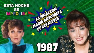 Maria Antonieta de las Nieves con Verónica Castro en final de quotEsta noche se improvisaquot 1987 [upl. by Stillman]