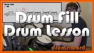 ★ Hey Joe Jimi Hendrix ★ Drum Lesson  How To Play Drum Fills Mitch Mitchell [upl. by Concordia]