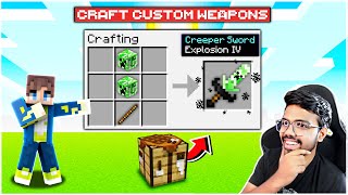 Minecraft But We Can Craft Custom Weapons  Minecraft in Telugu  Maddy Telugu Gamer [upl. by Storer]