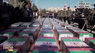 Mourners Gather at Funeral of Victims of Twin Islamic State Bombings in Kerman Iran  News9 [upl. by Ecnarrot]