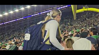 Notre Dame fans storm field after USC upset 101423 [upl. by Eadnus]