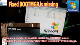 How to Fix BOOTMGR Is Missing Errors 2017 Sửa lỗi BOOTMGR is missing khởi động win [upl. by Asserak]