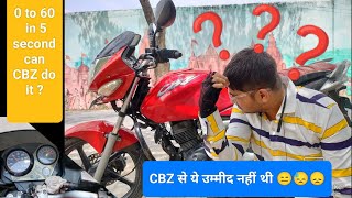 CBZ Xtreme 0 to 60 in 5 second speed test  CBZ ने तो अपना ही record तोड़ दिया😱  PranjalDubeyYT [upl. by Ailene]