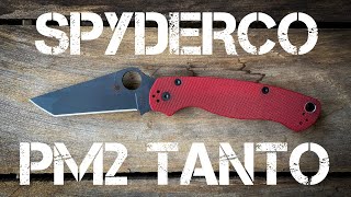 Spyderco PM2 Tanto Review and Comparison w Original PM2 [upl. by Karlan685]