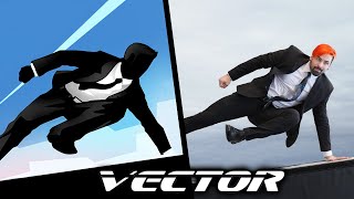 All Vector Tricks IN REAL LIFE Parkour Game [upl. by Akinhoj]