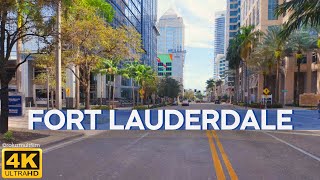 FORT LAUDERDALE Walking through Downtown 4K [upl. by Lunsford]