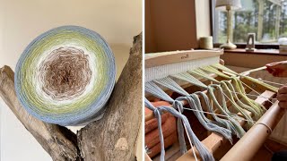 Warping the Kromski Harp Forte  Woolpedia Colors yarncake [upl. by Brnaba]