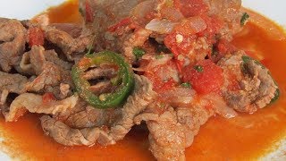 Bistec a la mexicana con Caldo  ¡Super suavecitos [upl. by Castorina803]