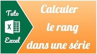 Comment calculer le rang sur Excel [upl. by Itagaki368]