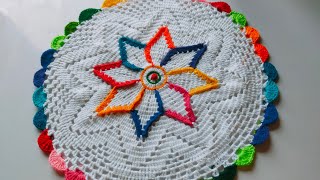 crochet thalposh doily table mat rumalcrochetdesigner1606 [upl. by Kingsly]