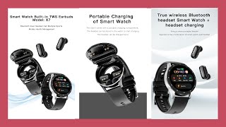 Smart watch X7 with earbuds unboxing and setup [upl. by Martreb]