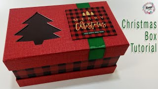 Diy Christmas box  Christmas gift  Christmas hampers  Box tutorial  Box natal  Hampers natal [upl. by Ynatil]