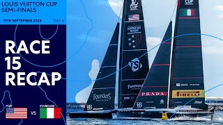 Louis Vuitton Cup SemiFinals Race 15 Recap  NYYC American Magic vs Luna Rossa Prada Pirelli [upl. by Alletniuq]