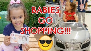 BABIES GO SHOPPING 12 VLOG [upl. by Ellehcim]