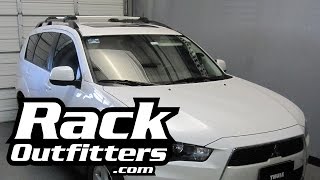 Mitsubishi Outlander Thule SILVER AeroBlade EDGE Base Roof Rack 0713 by Rack Outfitters [upl. by Basilio]