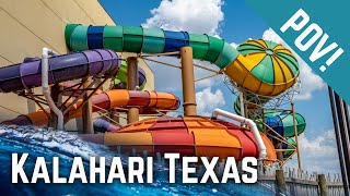 All Water Slides at Kalahari Resort Round Rock Texas POV [upl. by Notsla]