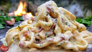 Best Carbonara Ever  Cooking in the Forest [upl. by Eoz]