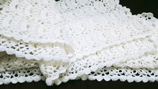 🏵️क्रोशिया शॉल डिज़ाइन Beautiful Crochet Shawl Pattern ll How to crochet shawl stolemuffler [upl. by Biegel]